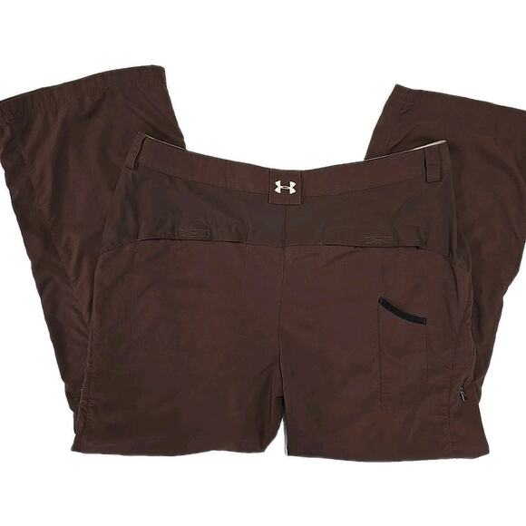 Under Armour Convertible Pants Men's 40x32 Brown Nylon Ripstop 7 Pocket Gorpcore - Picture 4 of 12